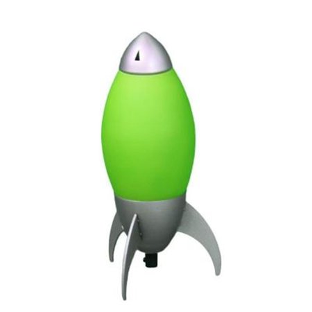 CLING 10.5 in. Kids Green Rocket Table Lamp CL2629621